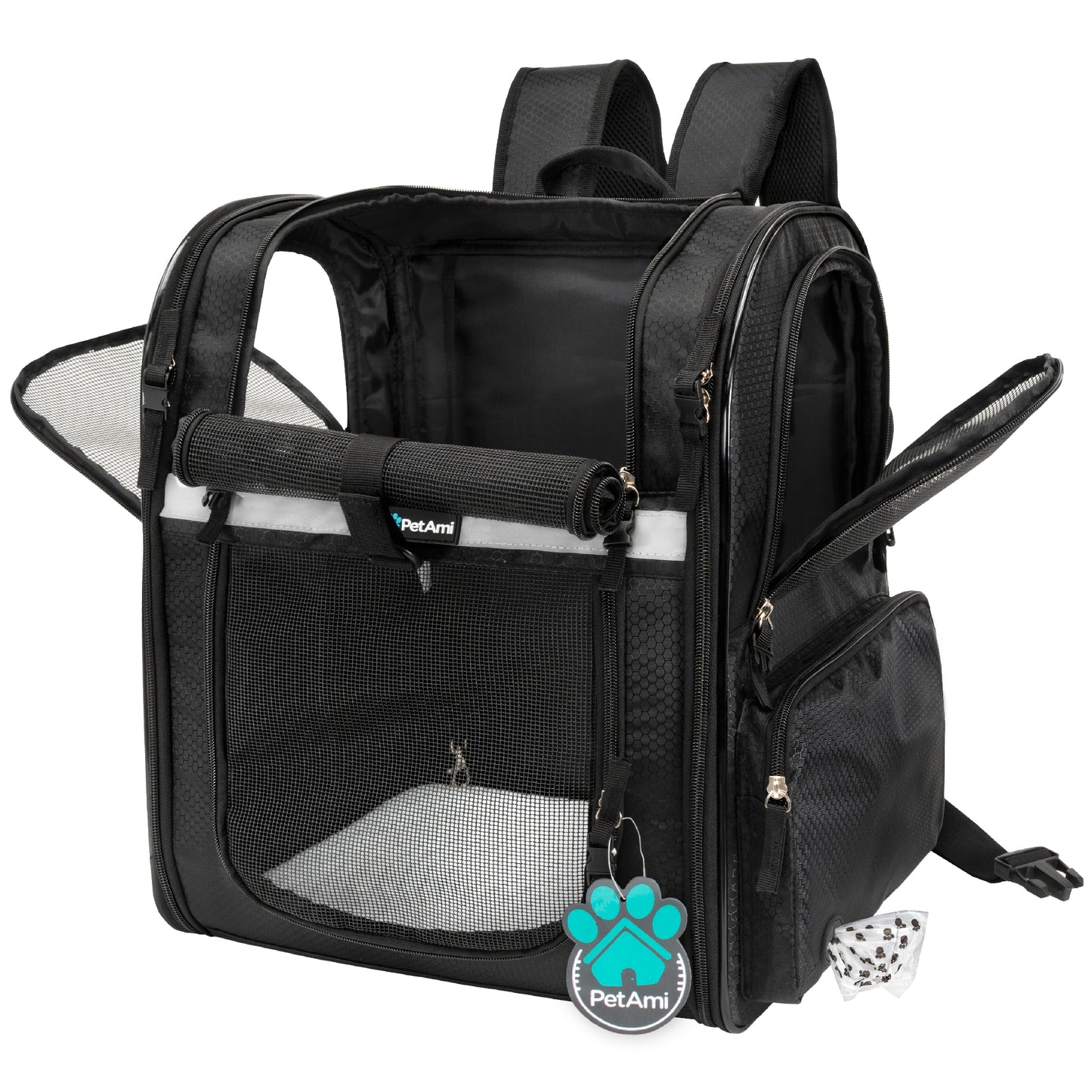 Pet Dog Carrier Backpack Portable Travel Cat Bag Comfort Breathable Mesh Soft