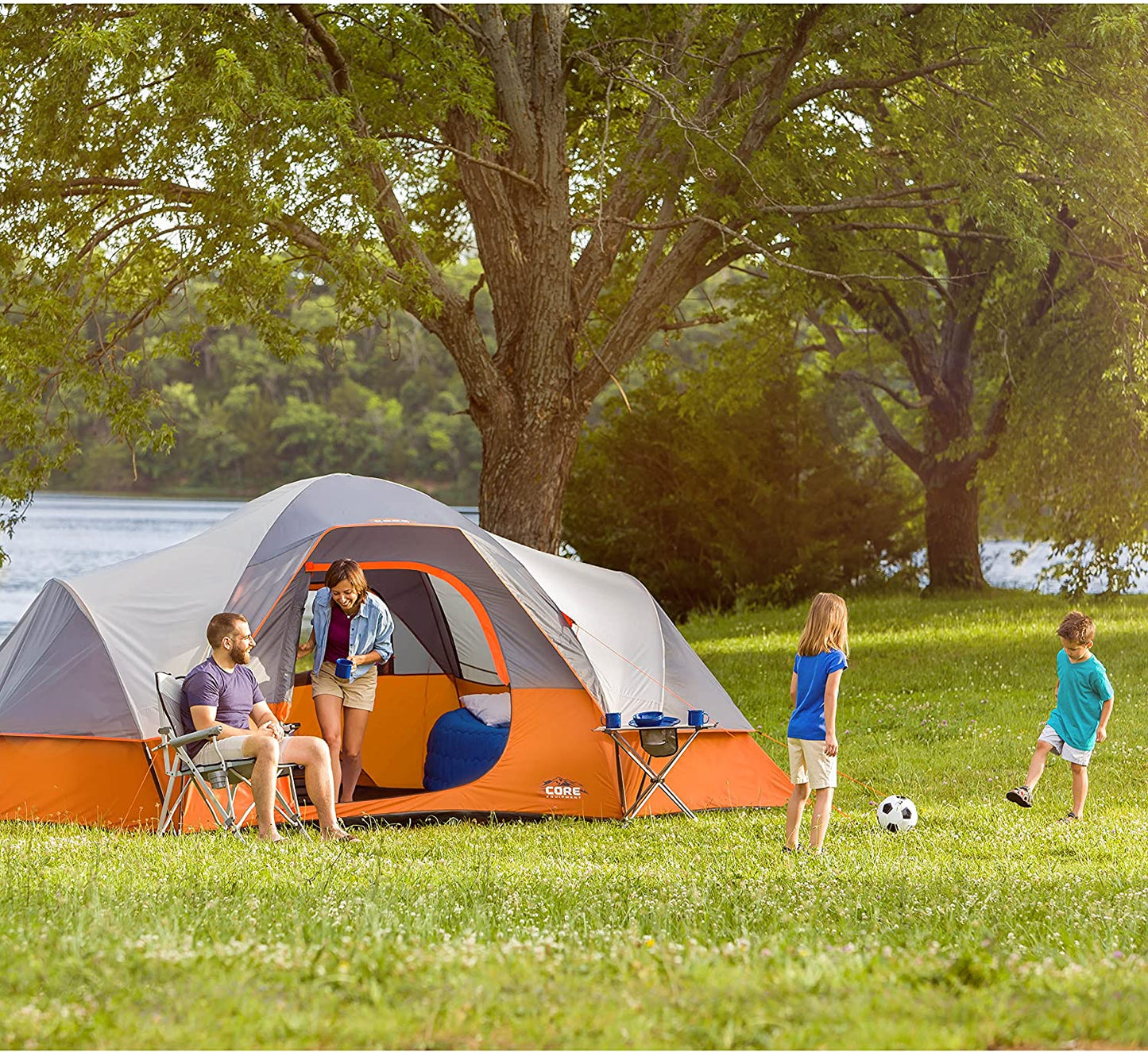 Tent for Family Camping, Hiking and Backpacking | 3 Person / 4 Person / 6 Person / 9 Person Person Dome Camp Tents with Included Tent Gear Loft for Outdoor Accessories