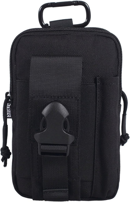 MOLLE EDC Pouch (Black-A/Black Stitches)