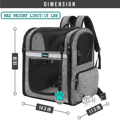 Pet Dog Carrier Backpack Portable Travel Cat Bag Comfort Breathable Mesh Soft