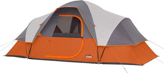Tent for Family Camping, Hiking and Backpacking | 3 Person / 4 Person / 6 Person / 9 Person Person Dome Camp Tents with Included Tent Gear Loft for Outdoor Accessories