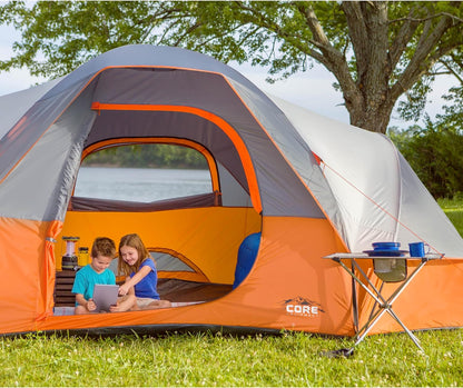 Tent for Family Camping, Hiking and Backpacking | 3 Person / 4 Person / 6 Person / 9 Person Person Dome Camp Tents with Included Tent Gear Loft for Outdoor Accessories