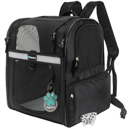 Pet Dog Carrier Backpack Portable Travel Cat Bag Comfort Breathable Mesh Soft