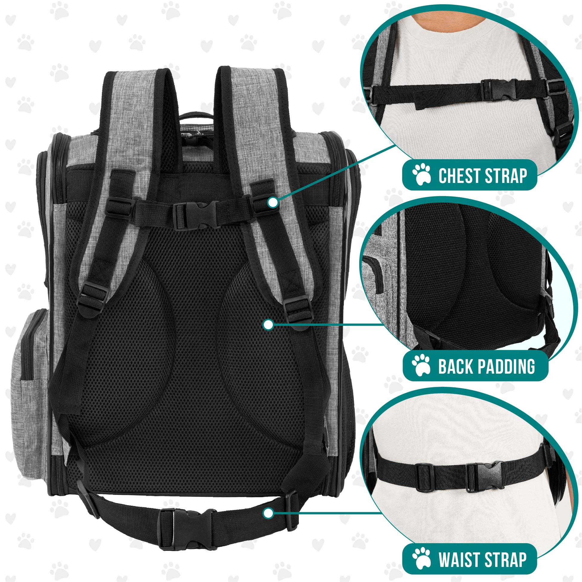 Pet Dog Carrier Backpack Portable Travel Cat Bag Comfort Breathable Mesh Soft