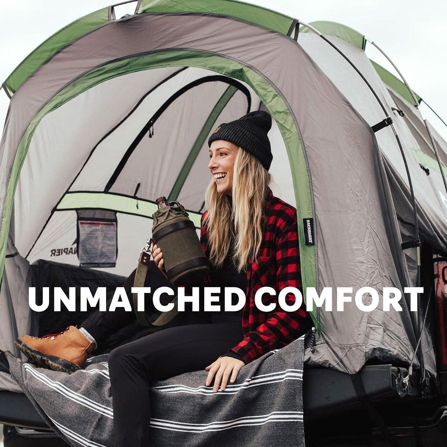 Backroadz Truck Bed with Waterproof Material Coating, Comfortable and Spacious 2 Person Camping Tent, Compact and Full Size Regular Bed Long Bed, Waterproof Bed Tent, Durable and Sturdy Tent