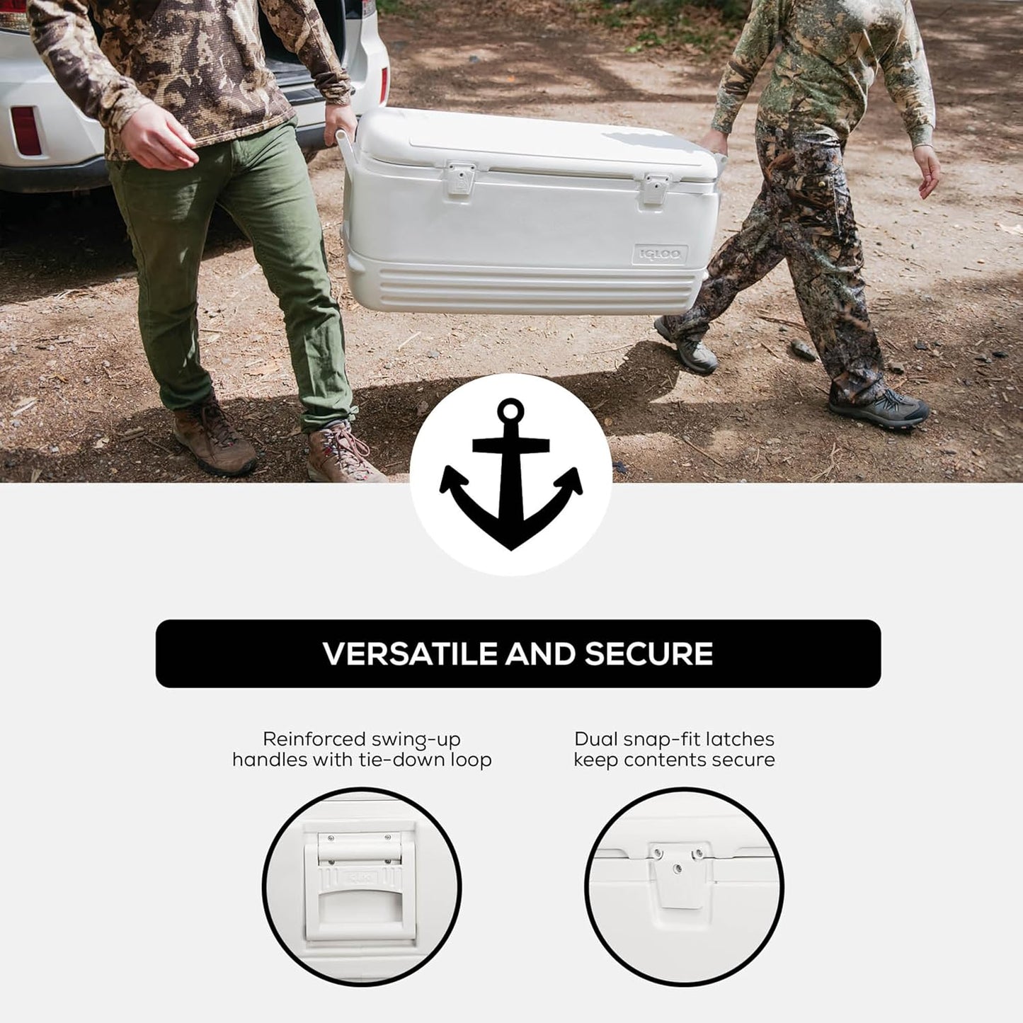 Coolers, Insulated Portable Hard Shell Ice Chest Cooler