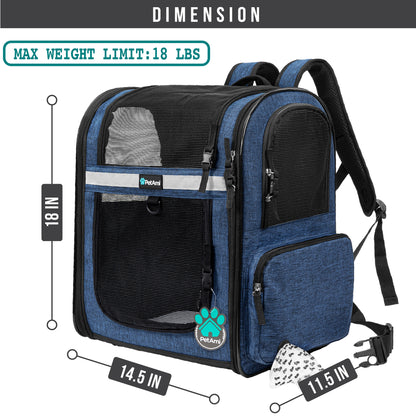 Pet Dog Carrier Backpack Portable Travel Cat Bag Comfort Breathable Mesh Soft