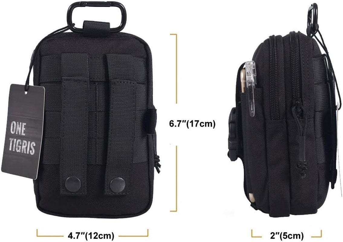 MOLLE EDC Pouch (Black-A/Black Stitches)