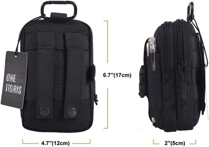 MOLLE EDC Pouch (Black-A/Black Stitches)