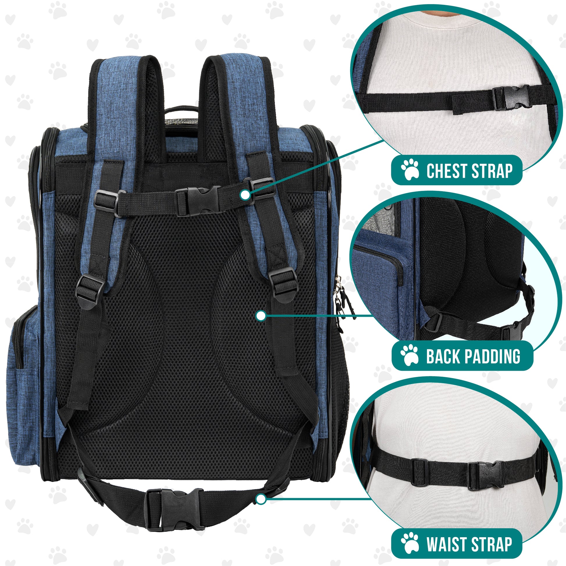 Pet Dog Carrier Backpack Portable Travel Cat Bag Comfort Breathable Mesh Soft