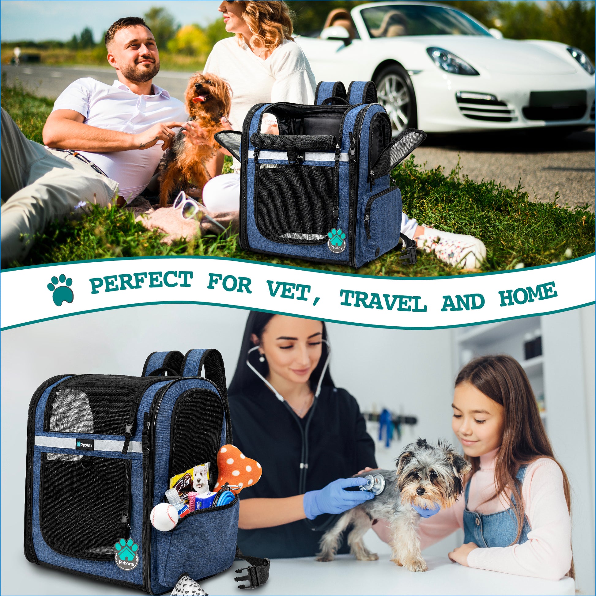 Pet Dog Carrier Backpack Portable Travel Cat Bag Comfort Breathable Mesh Soft