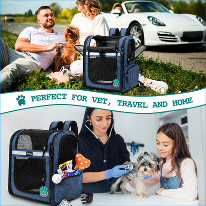 Pet Dog Carrier Backpack Portable Travel Cat Bag Comfort Breathable Mesh Soft