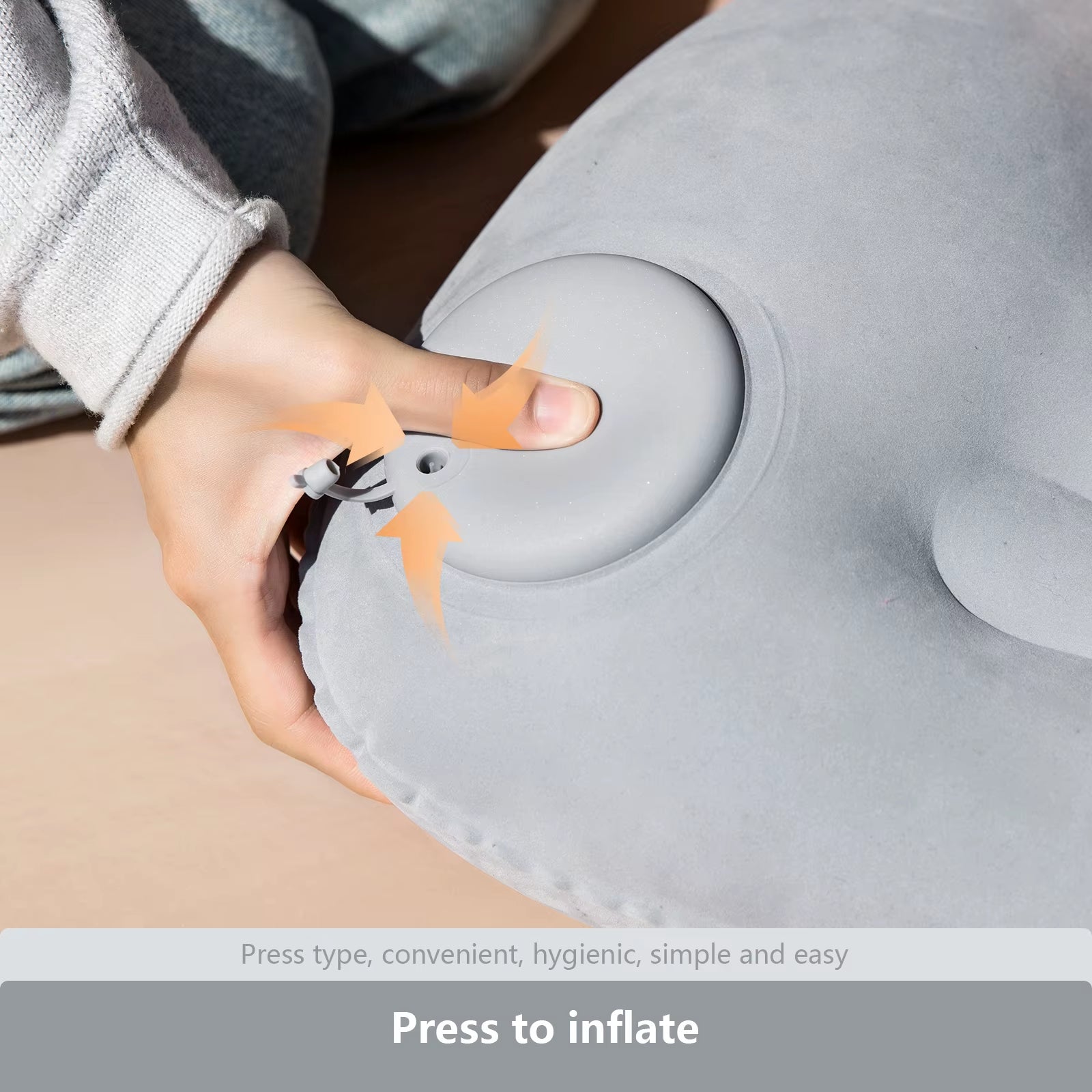 Camping Inflatable Pillow Portable Ultralight Travel Hiking Air Sleeping Pillow for Neck and Lumbar Support