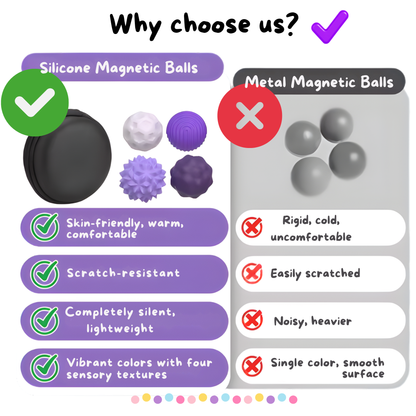 Focus Balls Sensory Toy – Silicone Magnetic Balls for Stress Relief and Improved Focus