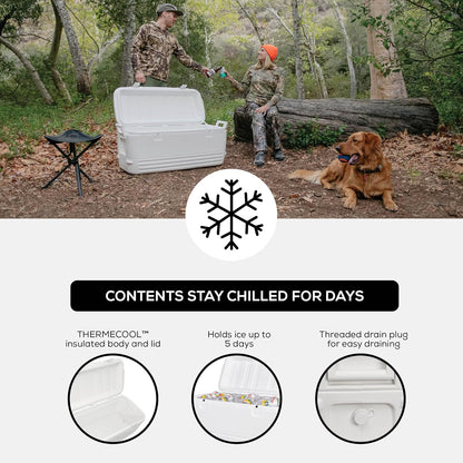 Coolers, Insulated Portable Hard Shell Ice Chest Cooler