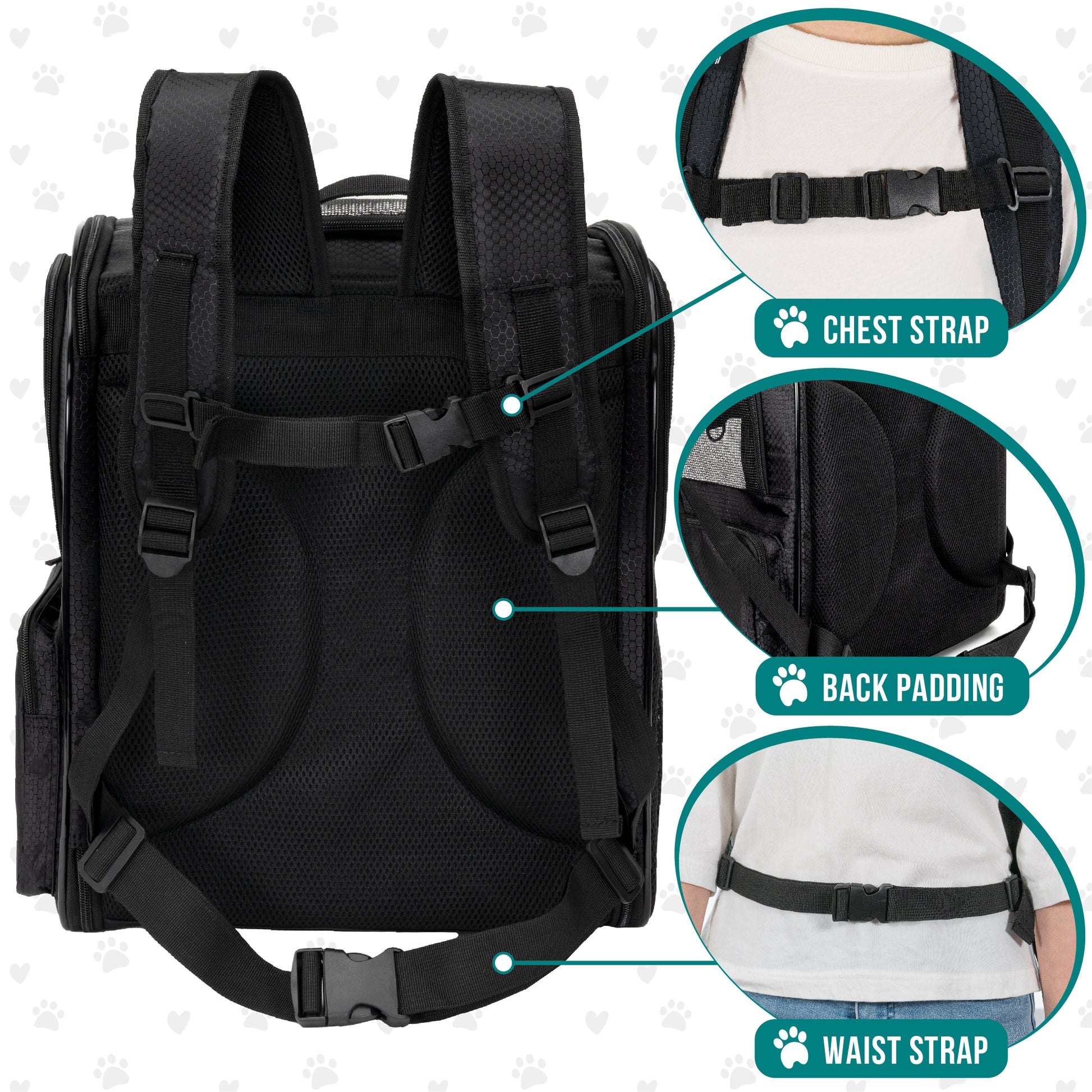 Pet Dog Carrier Backpack Portable Travel Cat Bag Comfort Breathable Mesh Soft