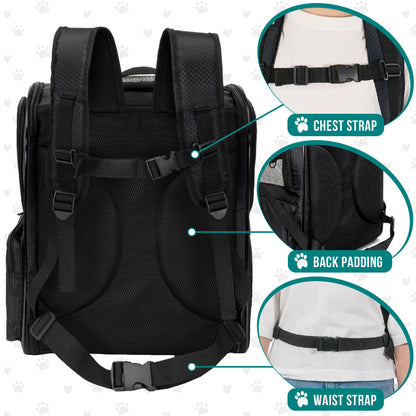 Pet Dog Carrier Backpack Portable Travel Cat Bag Comfort Breathable Mesh Soft