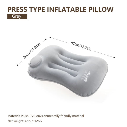 Camping Inflatable Pillow Portable Ultralight Travel Hiking Air Sleeping Pillow for Neck and Lumbar Support