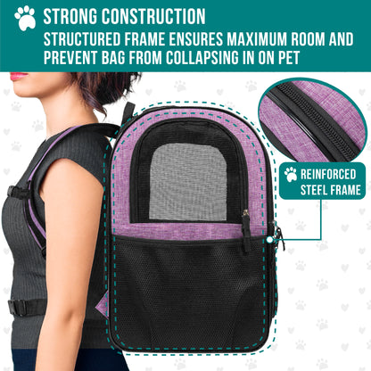 Pet Dog Carrier Backpack Portable Travel Cat Bag Comfort Breathable Mesh Soft