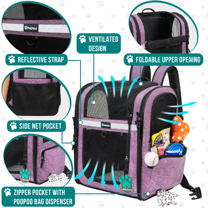 Pet Dog Carrier Backpack Portable Travel Cat Bag Comfort Breathable Mesh Soft