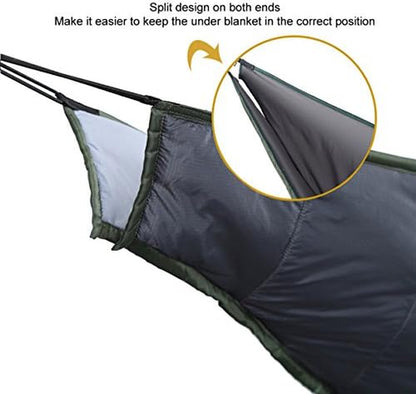 Night Protector Ultralight Hammock Underquilt, Full Length Camping Quilt for Hammocks Warm 3-4 Seasons, Weighs Only 28Oz, Great for Camping Hiking Backpacking Traveling Beach