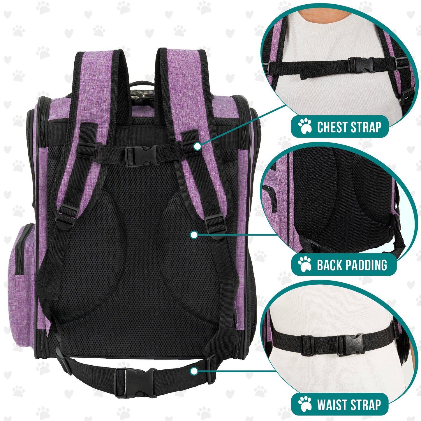 Pet Dog Carrier Backpack Portable Travel Cat Bag Comfort Breathable Mesh Soft