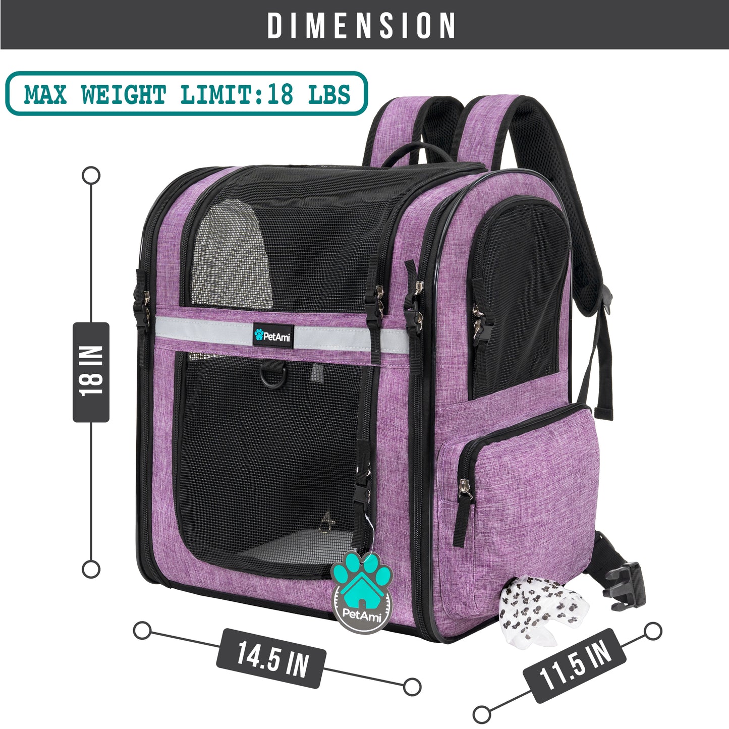 Pet Dog Carrier Backpack Portable Travel Cat Bag Comfort Breathable Mesh Soft